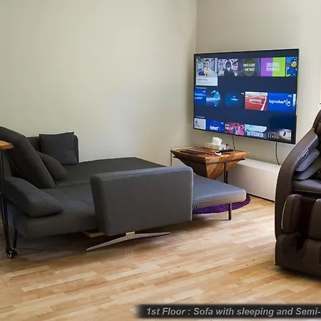 Apartmán Spacious Quiet Duplex In The Middle Of Grassland, Private Sauna, Massage Sofa, Terrace, Garden *